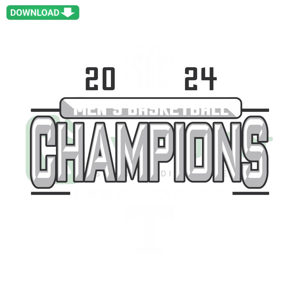 Tennessee Volunteers 2024 SEC Basketball Champions SVG Template, Cricut-ready, bold orange and white design, Vols logo included.