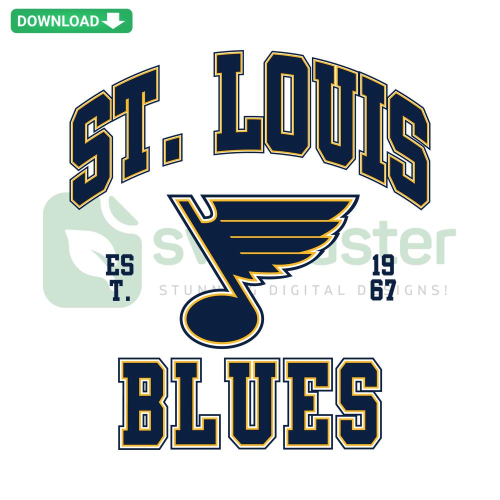 Vintage St Louis Blues Logo SVG, digital download, featuring classic team emblem for printing and crafting projects.