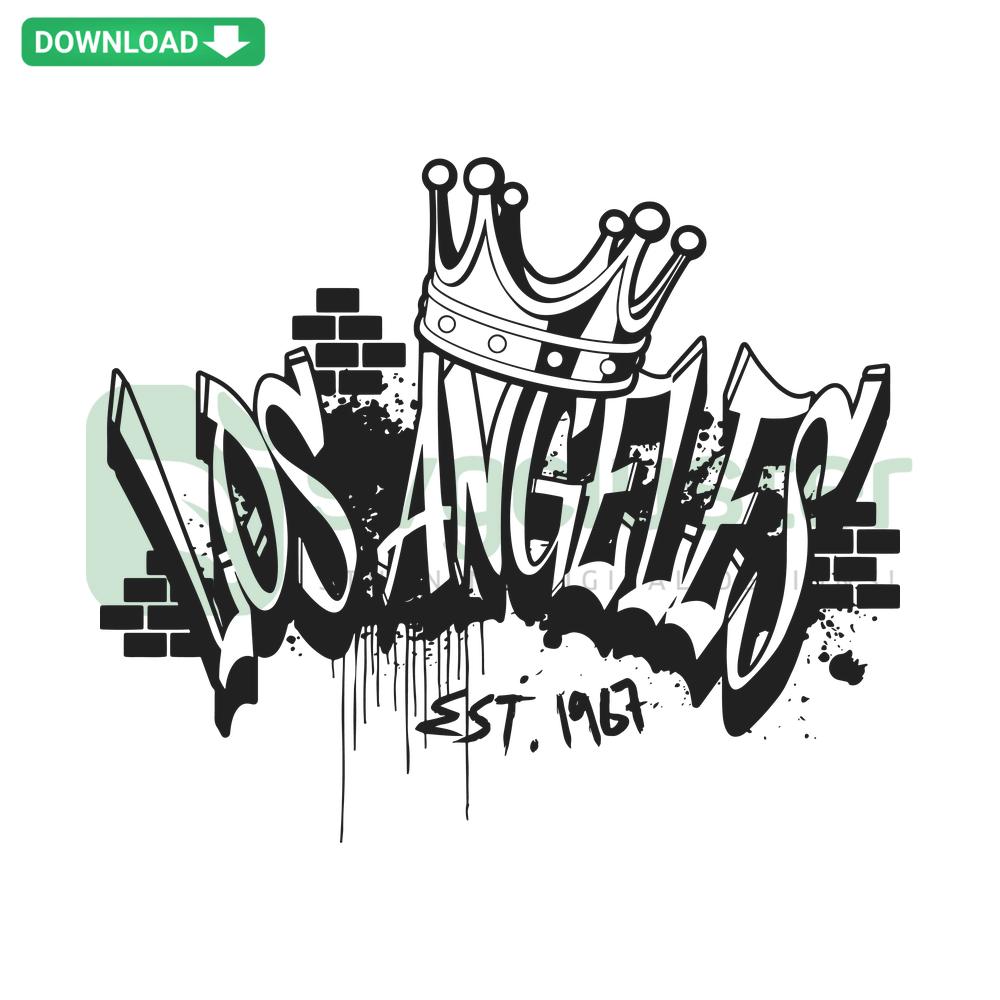 Los Angeles Kings crown SVG design, hockey blocks graphic, ideal for Cricut projects, digital download.
