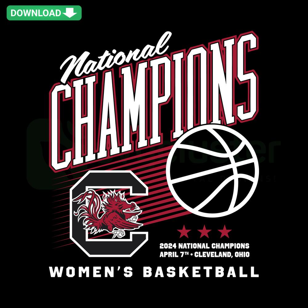 South Carolina Women's Basketball 2024 Champs SVG, Cricut cut files; winning team graphic design, DIY crafting, digital download