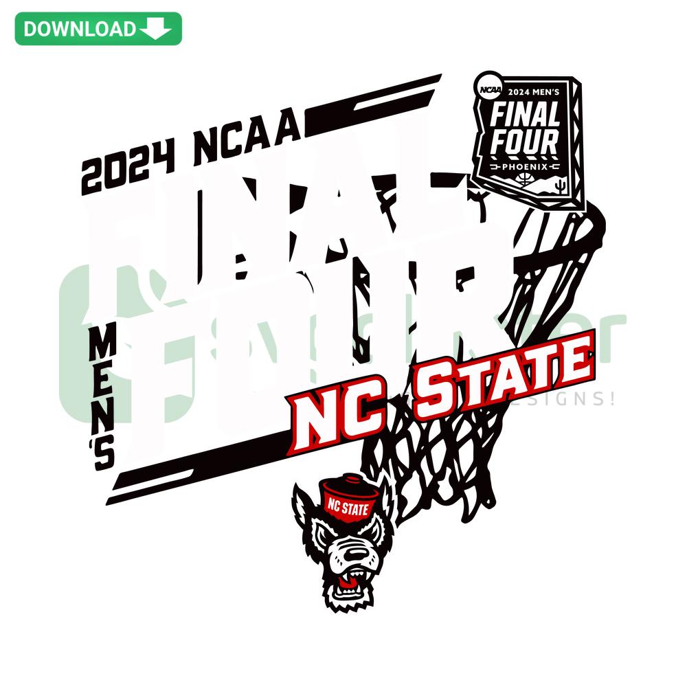 NC State Wolfpack SVG Design for March Madness Final Four Basketball, Mens Crafting SVG, Perfect for Sports Crafts