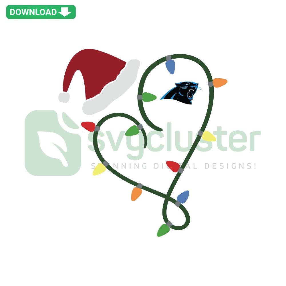 Carolina Panthers Christmas SVG: Festive Football Logo, Digital Download, Sports-Themed Holiday Design, NFL Team Spirit