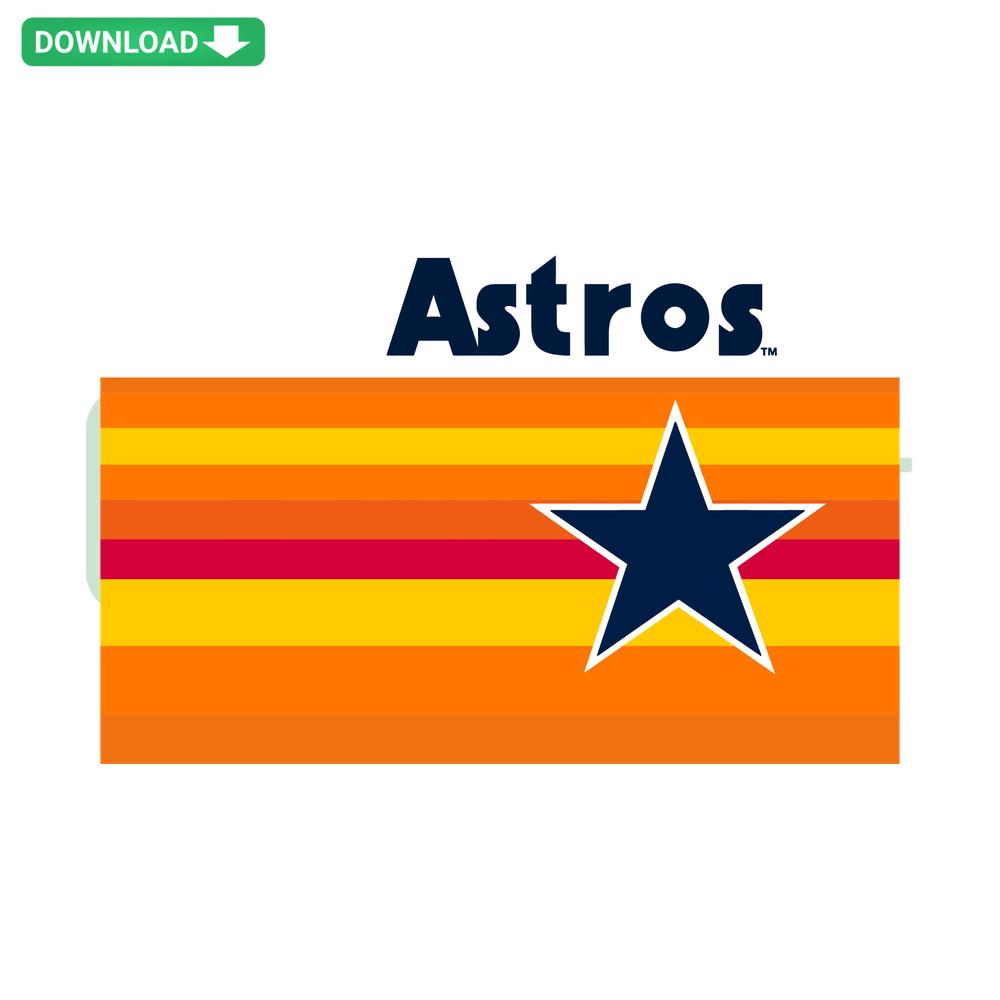 Houston Astros SVG Digital Download featuring team logo, ideal for Cricut projects, includes MLB colors and design elements.