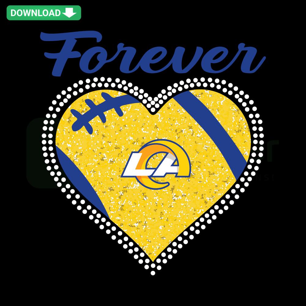 Los Angeles Rams Heart Diamond SVG: Printable SVG design with Rams logo, perfect for crafts, fan gear, and digital projects.