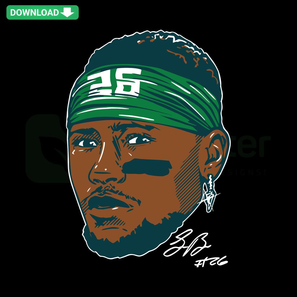 Saquon Barkley SVG design, featuring Philly player swag head for Cricut projects, perfect for football fans and crafters.