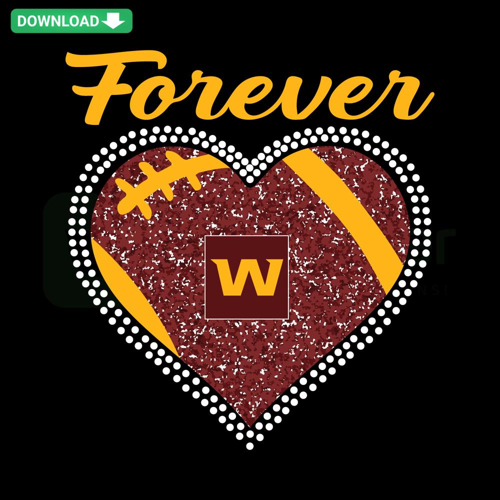 Washington Football Team heart diamond SVG for Cricut, Forever SVG template, Washington Football SVG design, sports crafting file.