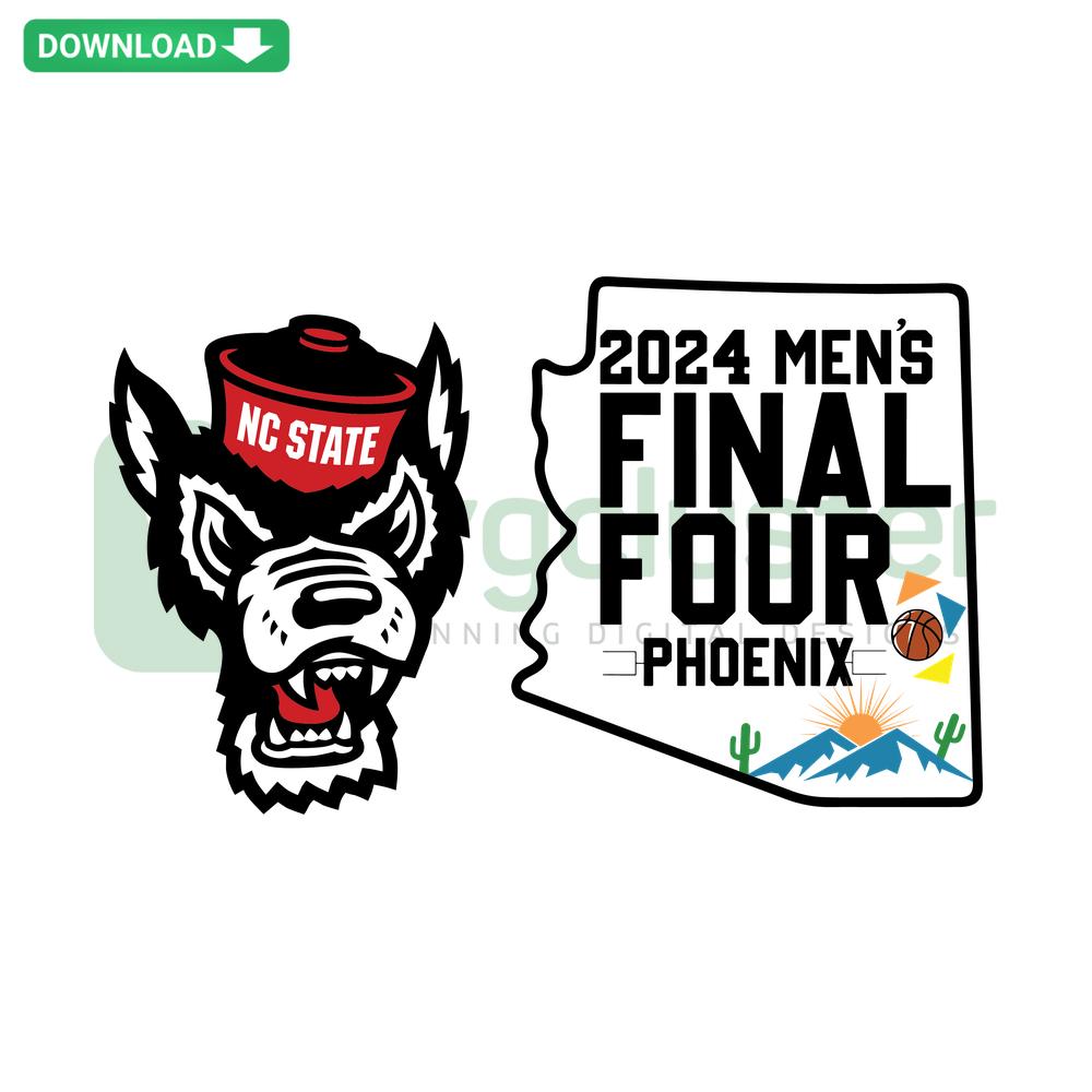 NC State Wolfpack Final Four Basketball SVG, NCAA Team Logo, High-Quality Vector Design, Sports Fan Apparel Graphics