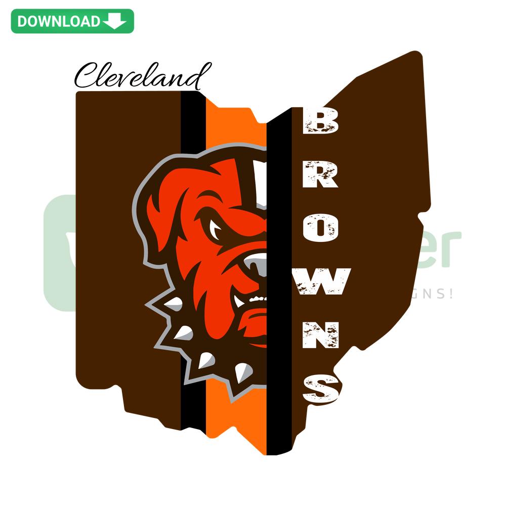 Cleveland Browns Dawg Pound SVG, High-Quality Digital Download, Bold Dog Mascot Logo, Perfect for Fans, Crafting Projects.