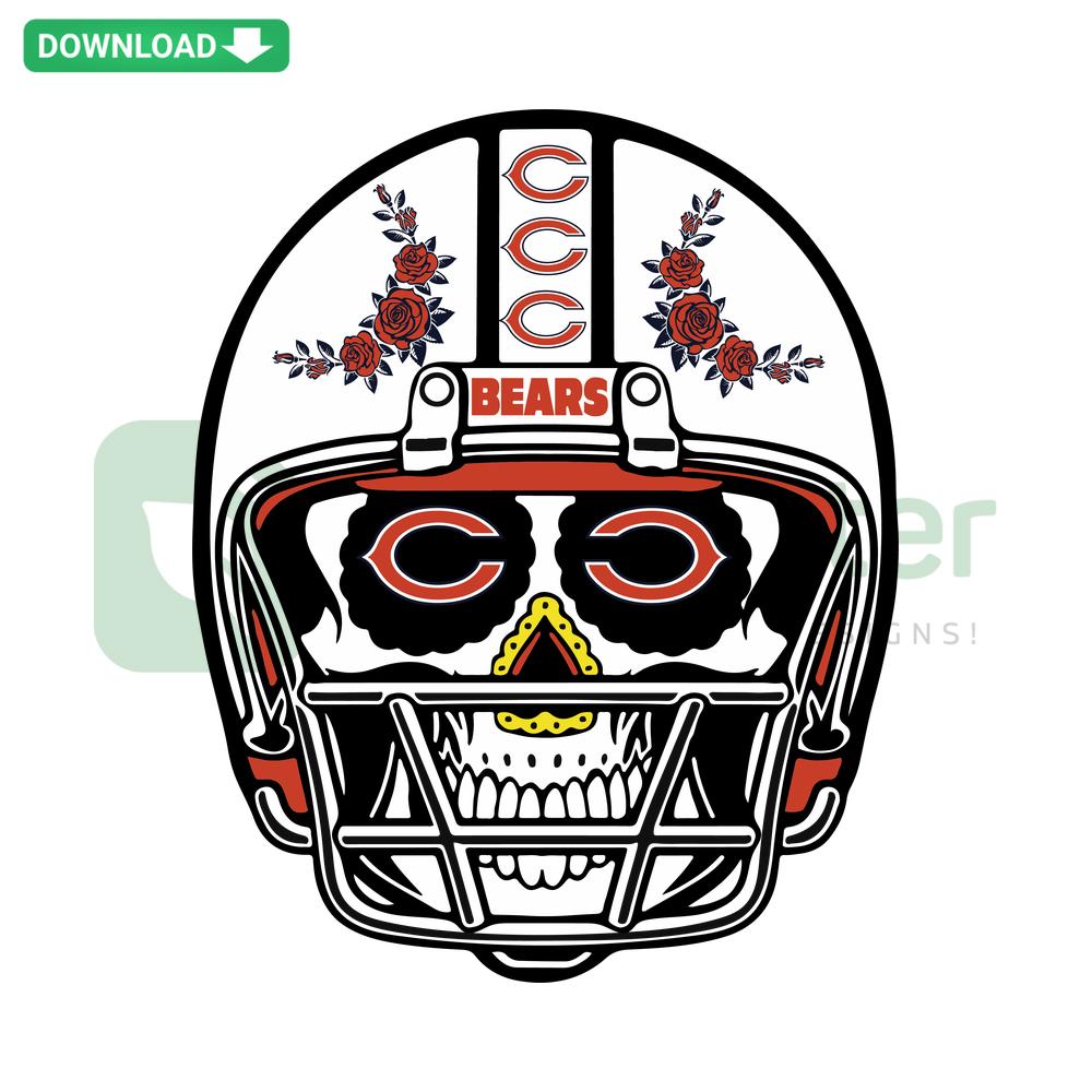 Colorful Sugar Skull Helmet Bears SVG templates for Cricut; vibrant skull and bear designs perfect for crafts and DIY projects.