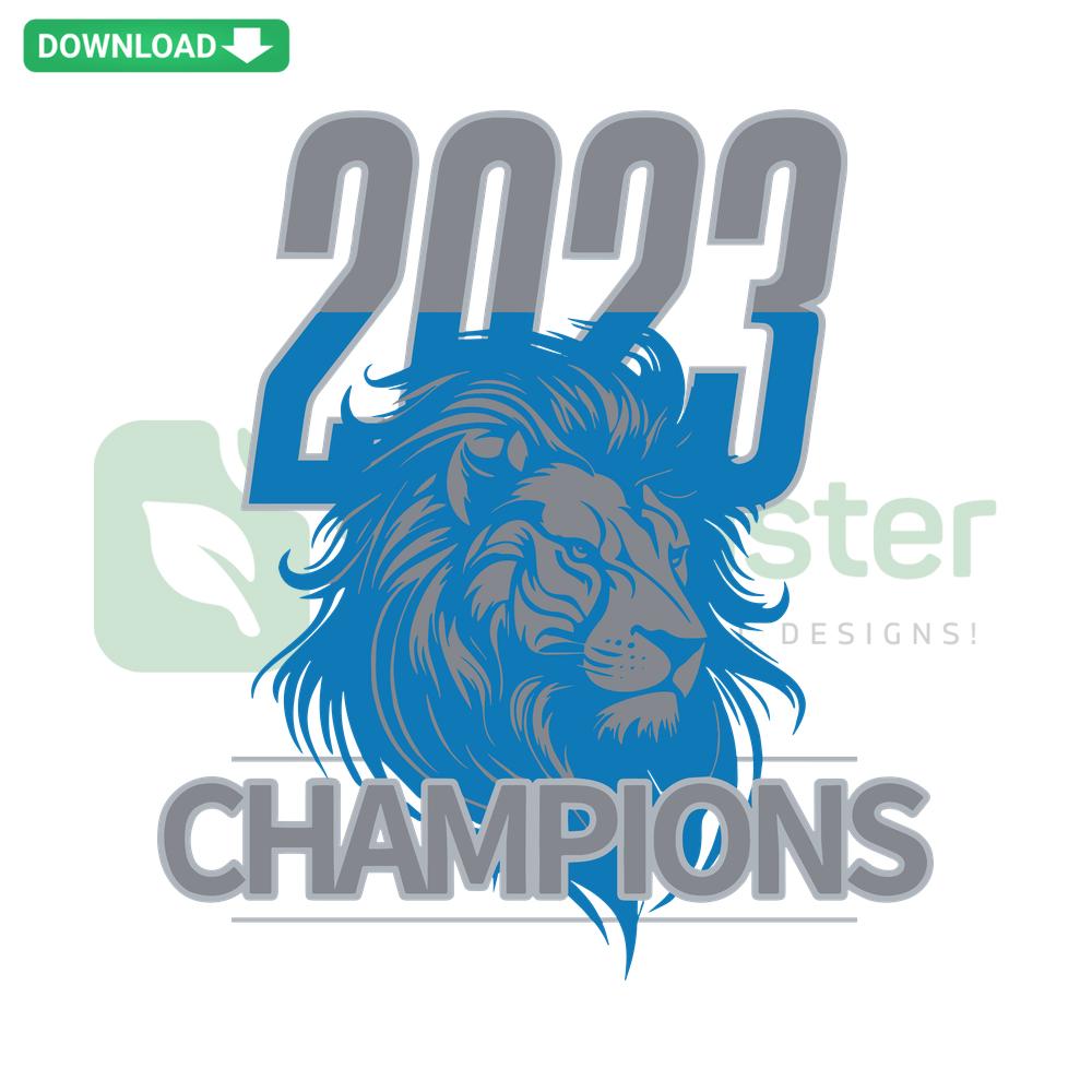 2023 Detroit Lions Champions Football SVG, Cricut Ready Files, Sports Logo, Digital Download, Perfect for DIY Crafts