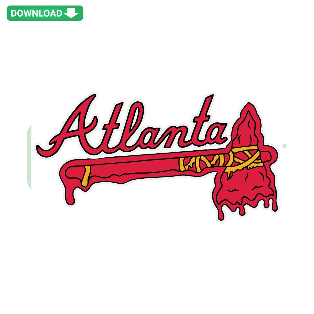 Atlanta Baseball Logo SVG Digital Download - Classic baseball design, perfect for designers seeking SVG design resources.