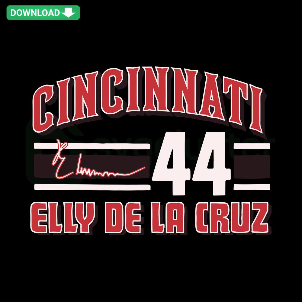Cincinnati Reds Elly De La Cruz Signature SVG, Vector Design, Baseball, Digital Graphic, Sports Apparel Decor