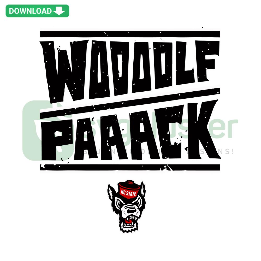 NC State Wolf Pack Chant SVG design, NCAA team spirit, printable craft file, digital download, sports-themed craft SVG.