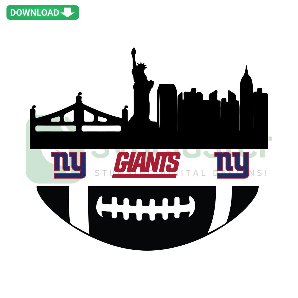 New York Giants NFL Football SVG Collection: Team Logo, Helmet Design, Bold Blue and Red Colors, Vector File
