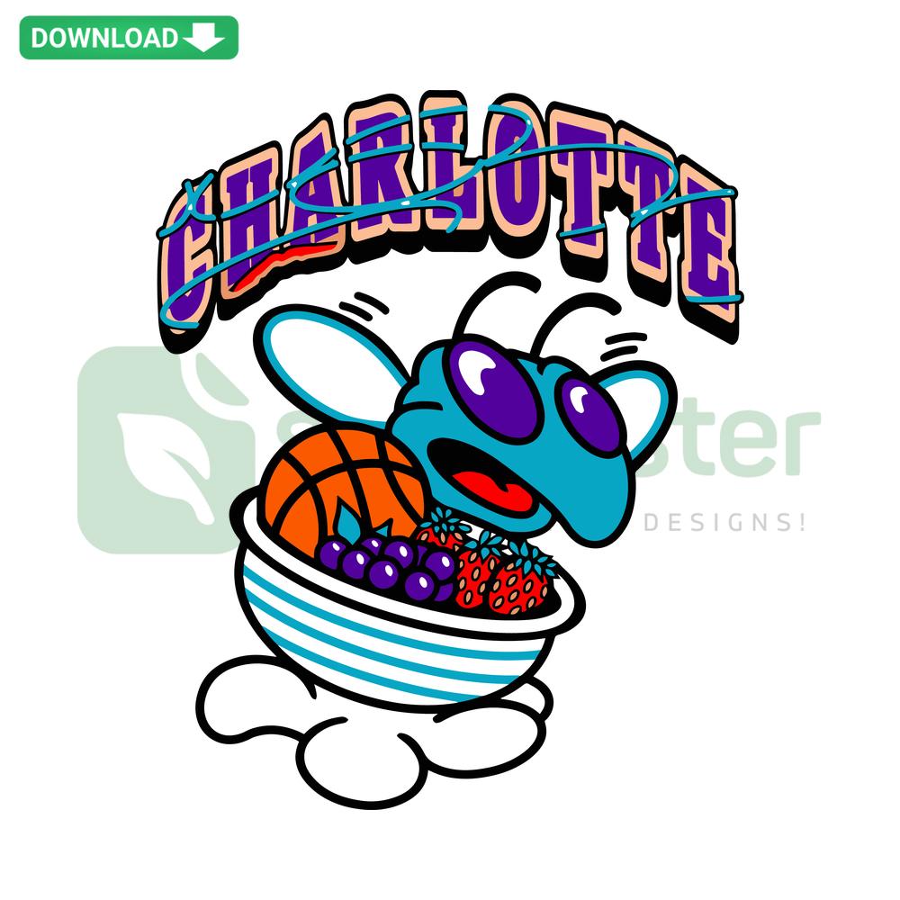 Charlotte Hornets Wild Berry Basketball SVG, vibrant design for Cricut, Silhouette cutting machines; perfect for crafting projects.