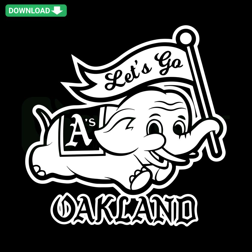 Oakland Baseball SVG Digital Download, MLB SVG Design by SVGCluster, Lets Go Oakland Graphic, Perfect for Crafting and Apparel