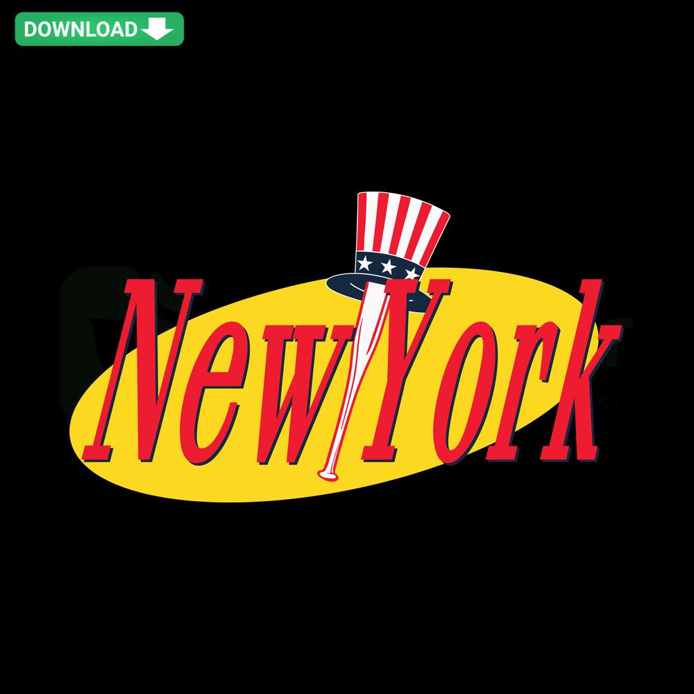 Costanzas wearing Yankees cap SVG, New York Yankees baseball vector graphics download, unique SVG design for fans.