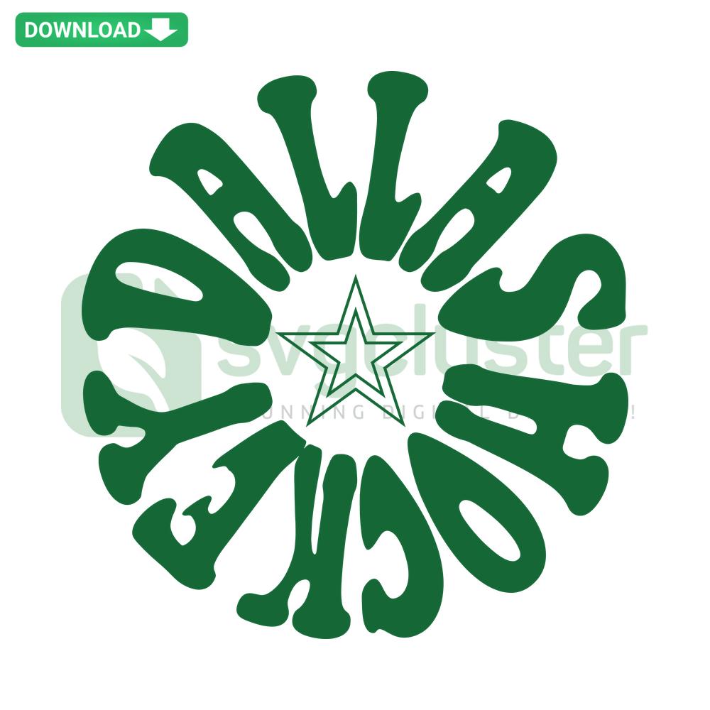 Retro Dallas Hockey NHL Team SVG Design, Cricut Digital Download, Vibrant Green and Gold Colors, Dallas Stars Logo, Vintage Style.