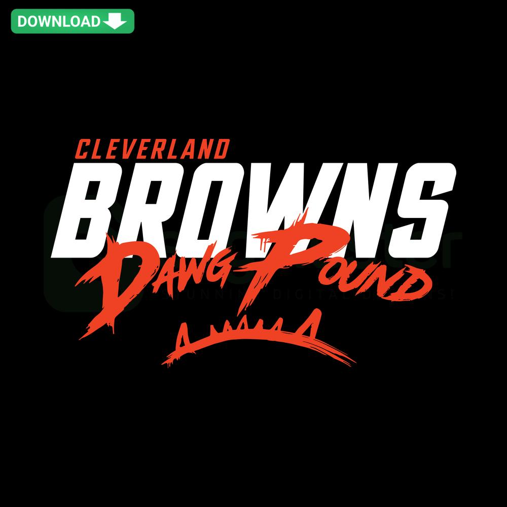 Cleveland Browns Dawg Pound SVG Design Download, Unique Football Fan Art, SVG for Crafting, Team Spirit Graphics