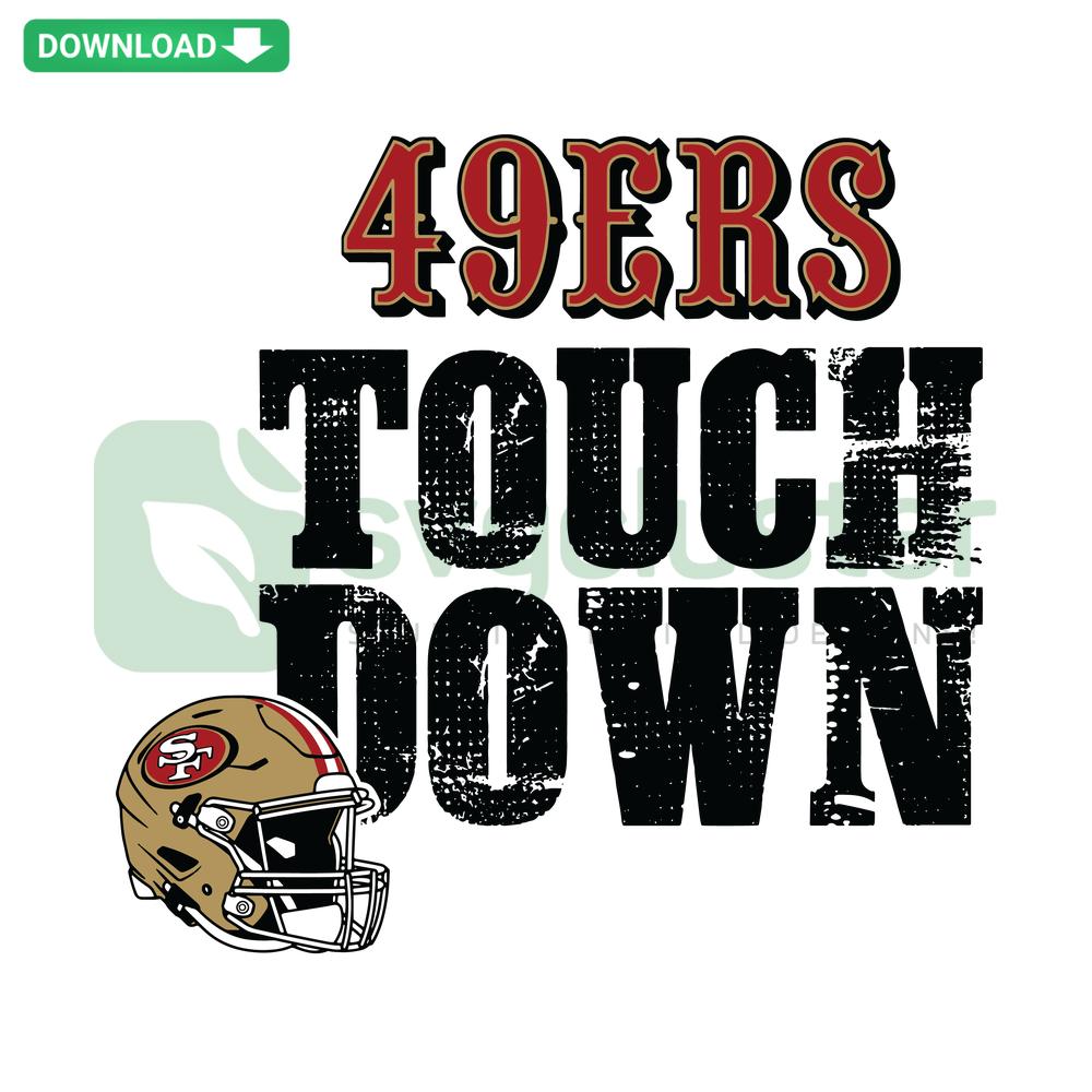 49ers football helmet SVG, red and gold design, instant Cricut download. Perfect for sports crafting projects.