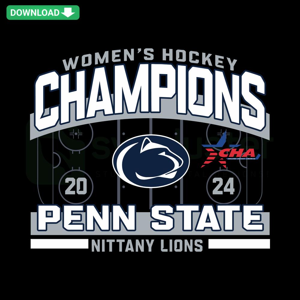 Penn State Nittany Lions 2024 Women's Ice Hockey NCAA SVG, high-res design featuring team logo and colors for crafting applications.