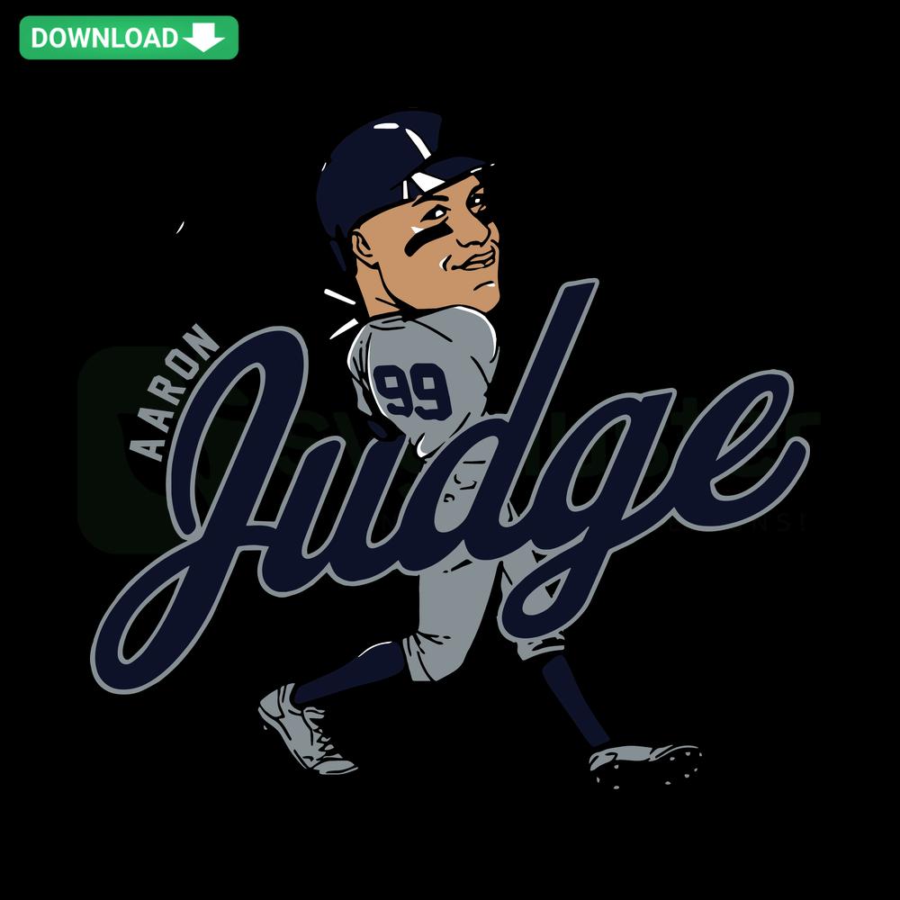 Aaron Judge 99 New York Yankees SVG with editable design, features player's name and number, perfect for custom sports memorabilia.