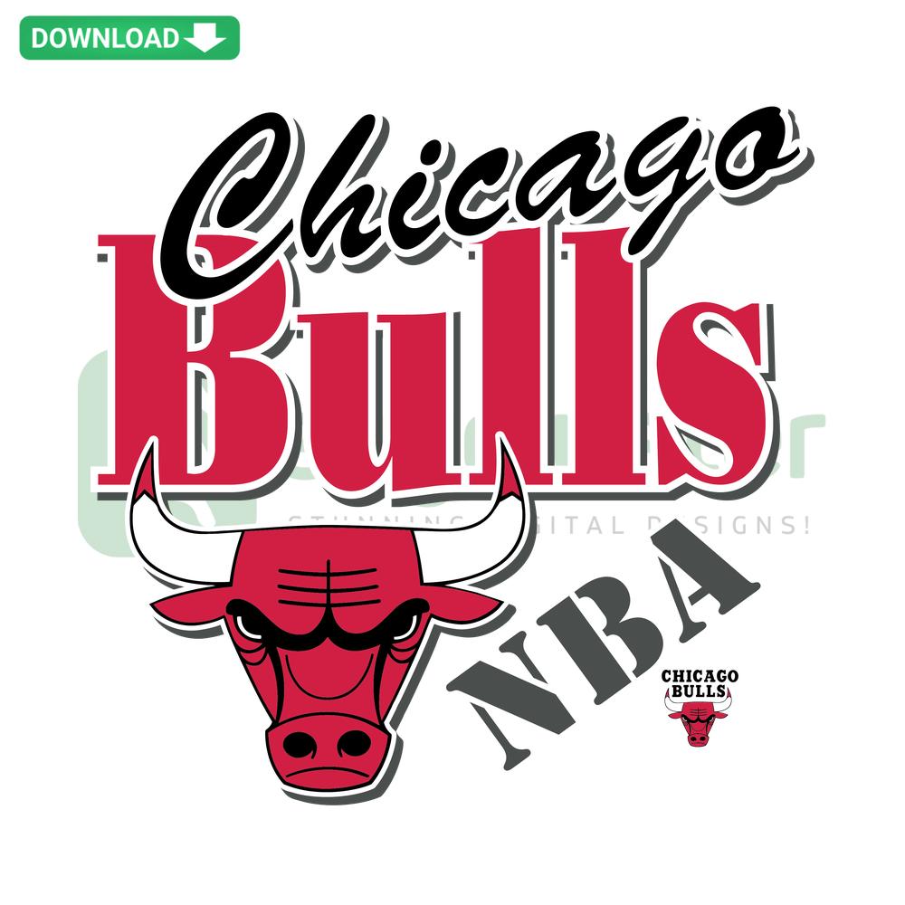 Chicago Bulls logo SVG file featuring basketball design, editable for digital use, perfect for NBA fans and DIY projects.
