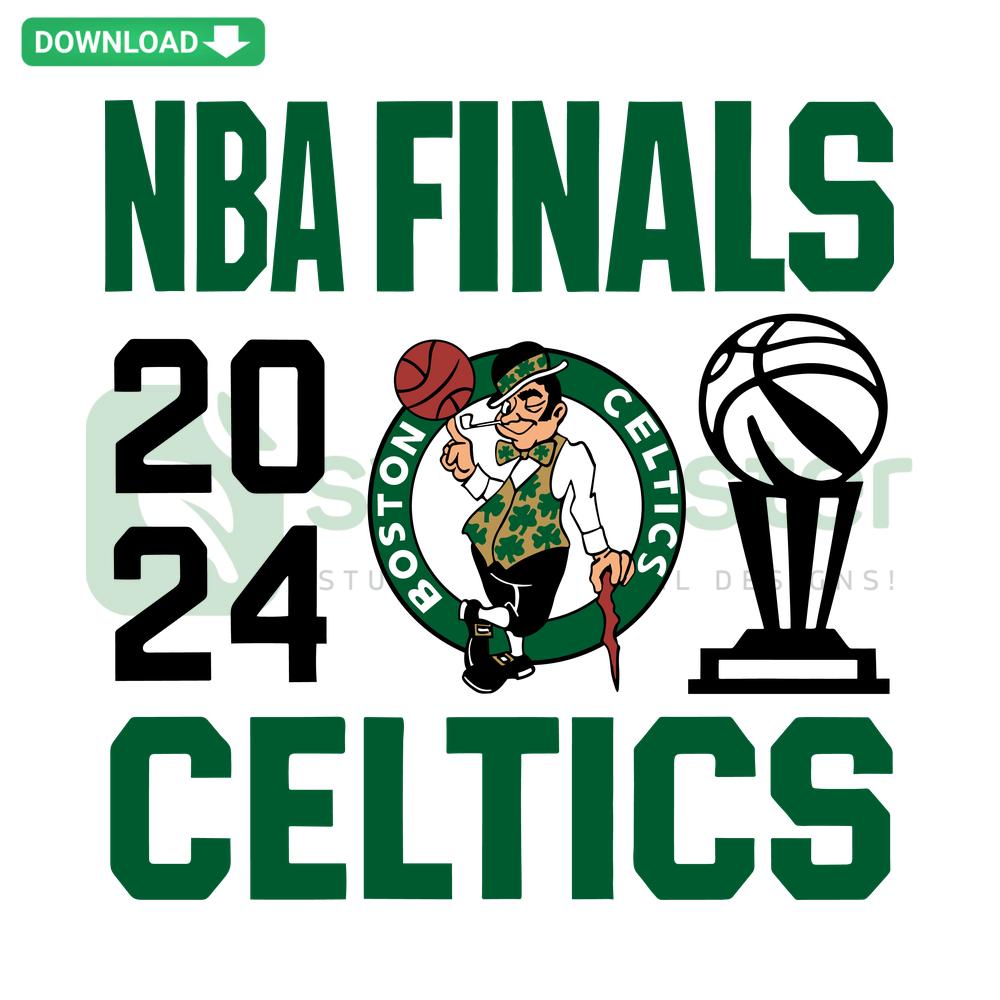 Boston Celtics Basketball Logo NBA Finals 2024, Custom SVG File Design, Sports Team Graphic