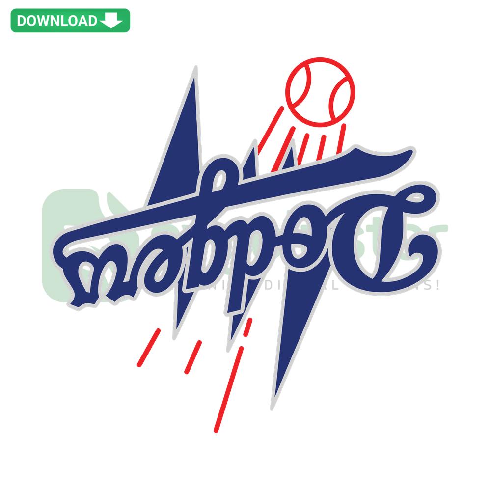 Reverse Dodgers Logo SVG, Premium Graphics, Digital Download, MLB Team Design, High-Quality Vector Art, Baseball Fan Gift