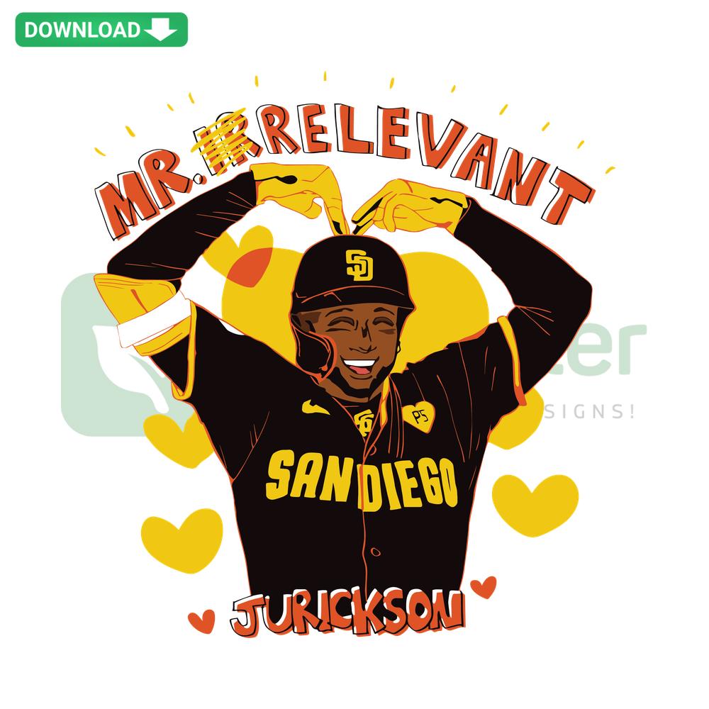 San Diego Padres SVG, Jurickson Profar silhouette, Love Mr Relevant design for commercial use
