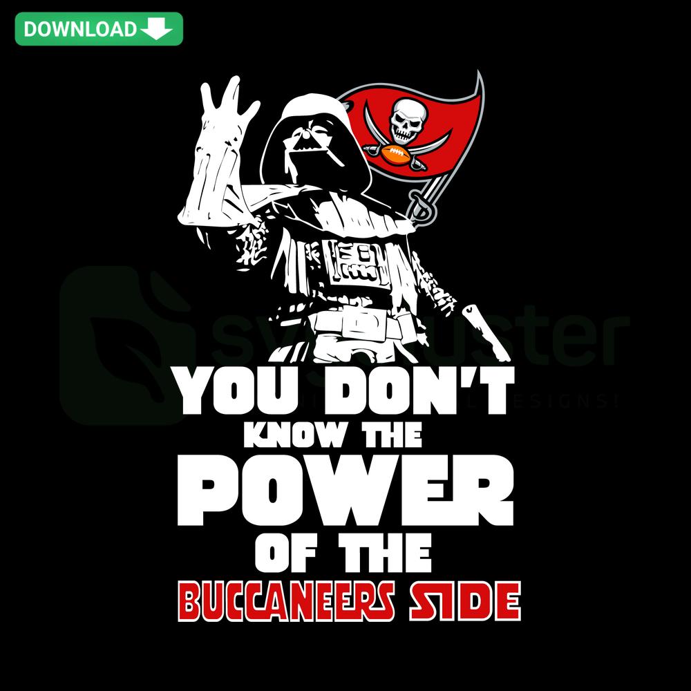 Buccaneers-themed SVG design with pirate skull, swords, and bold text, perfect for printable crafts and digital projects.