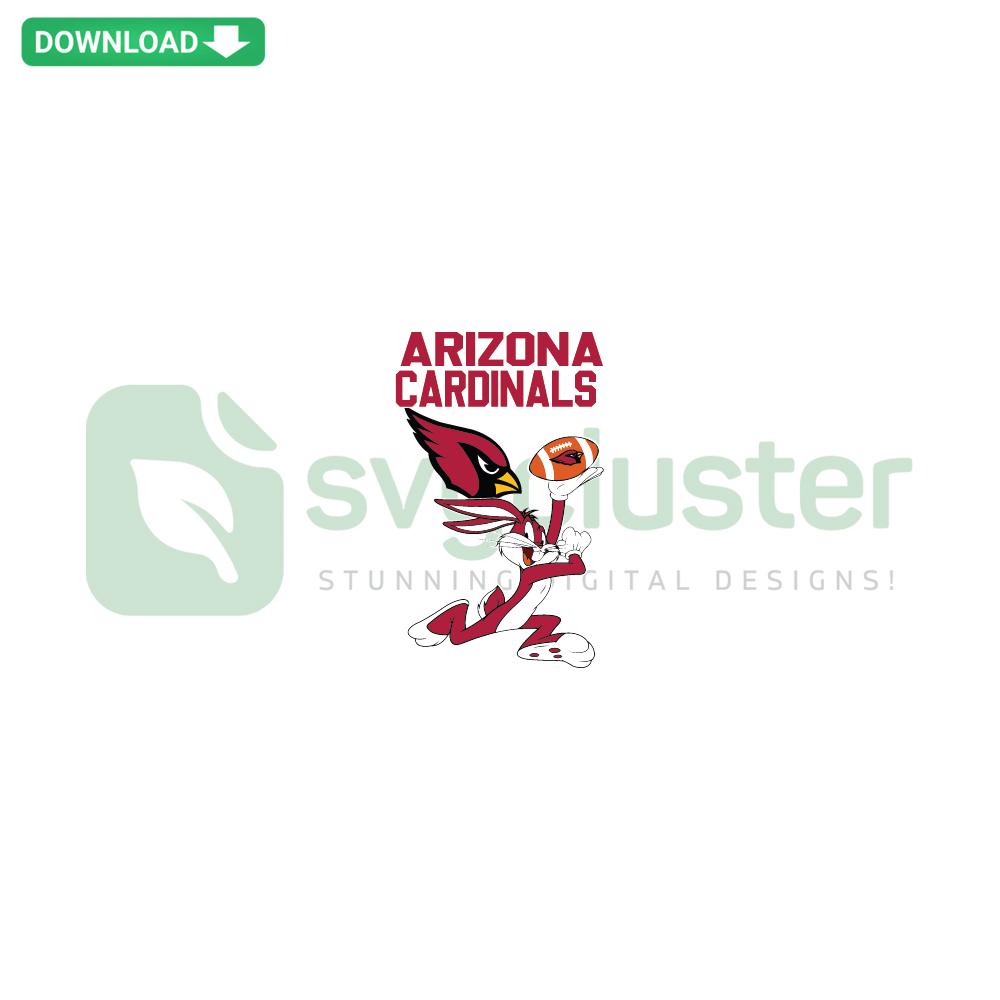 Arizona Cardinals Football Bunny SVG: Instant Download, Cute Bunny with Team Logo, Sports Fan Art, Easter Design.
