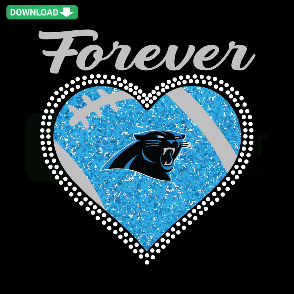 Carolina Panthers heart diamond SVG for Cricut, featuring Panthers colors and logo; perfect for crafting and fan projects.