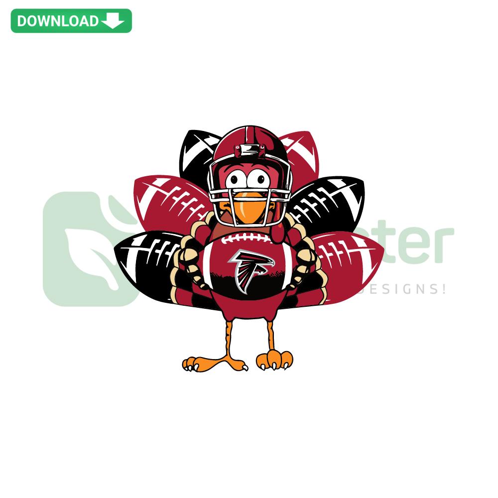 Atlanta Falcons Turkey SVG, Editable Cricut Design, Thanksgiving Football Theme, Digital Download, DIY Crafting