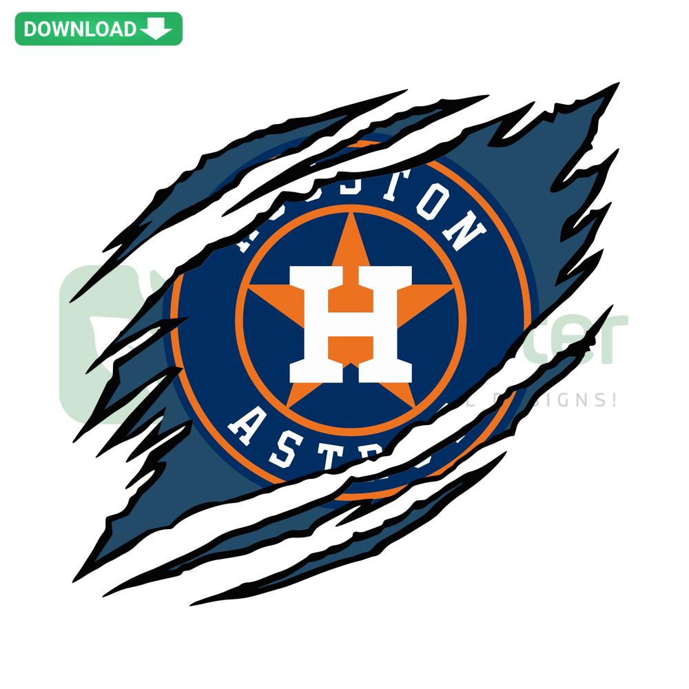 Houston Astros Claw Logo SVG, Digital Download, Instant Access, MLB Team Design, Orange and Blue Claw Graphic, SVG File