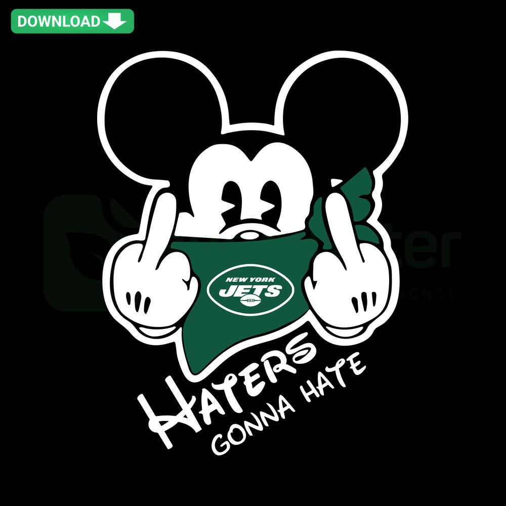 Haters Gonna Hate New York Jets SVG design, compatible with Cricut & Silhouette, featuring team logo and bold text.