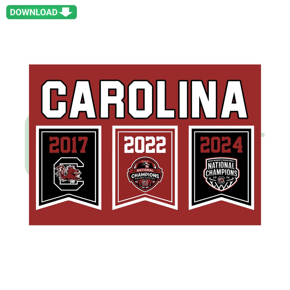 South Carolina Womens Basketball 2024 Championship Banners SVG, Printable Championship Banner SVG Designs