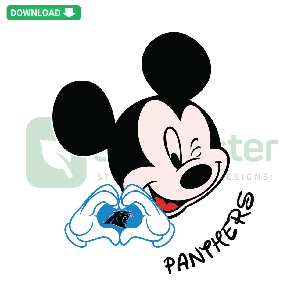 Mickey Mouse Panthers SVG, Cricut digital download, featuring cartoon design with Mickey and panther elements, printable assets.