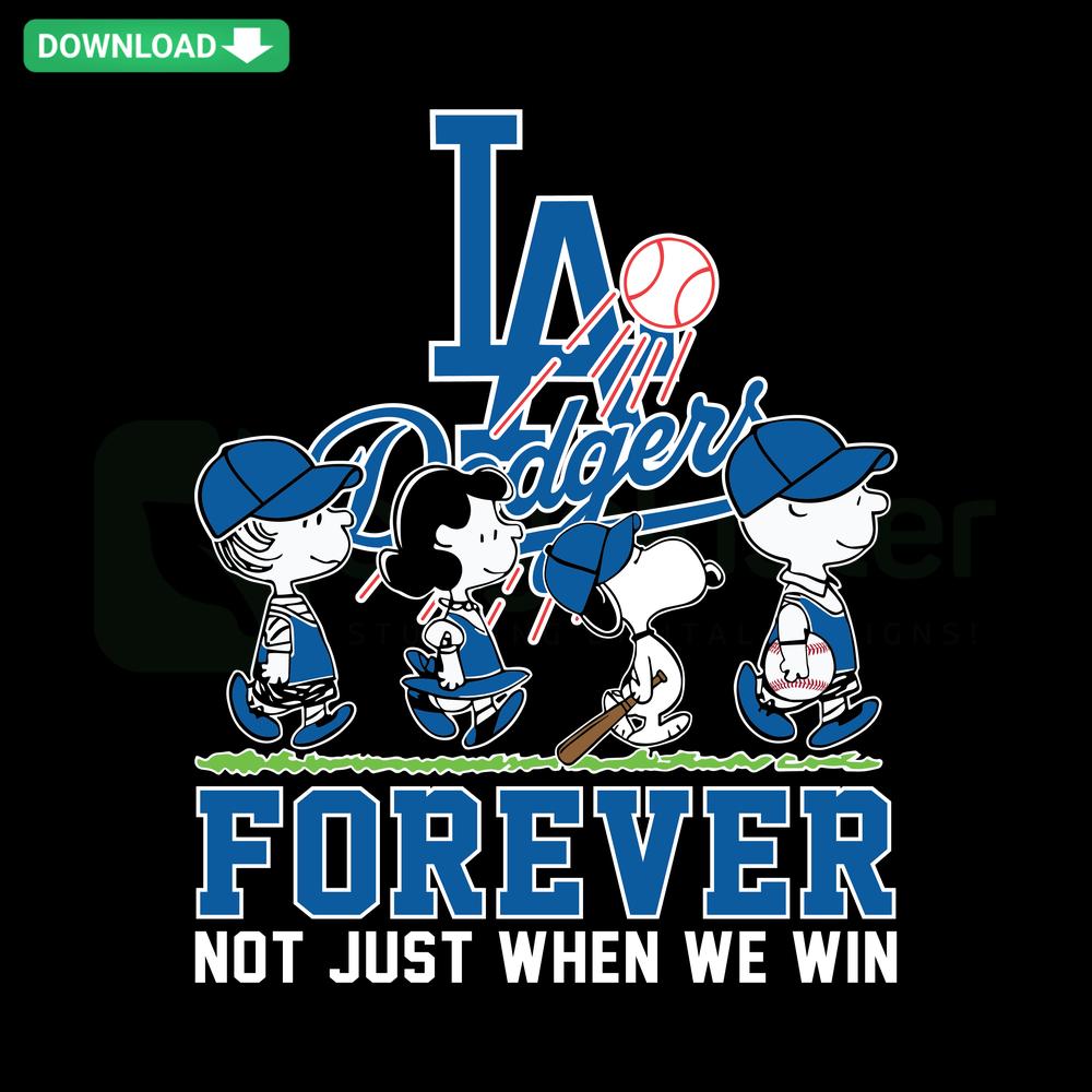 Los Angeles Dodgers Baseball Forever SVG, Cricut Template; blue, white, red design; perfect for Dodgers fan projects.