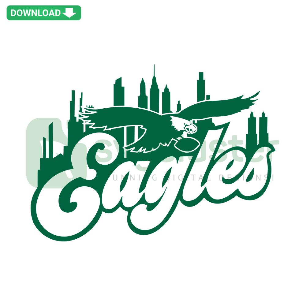 Philadelphia Eagles football logo SVG, NFL clip art featuring iconic eagle design, perfect for fans and craft projects.