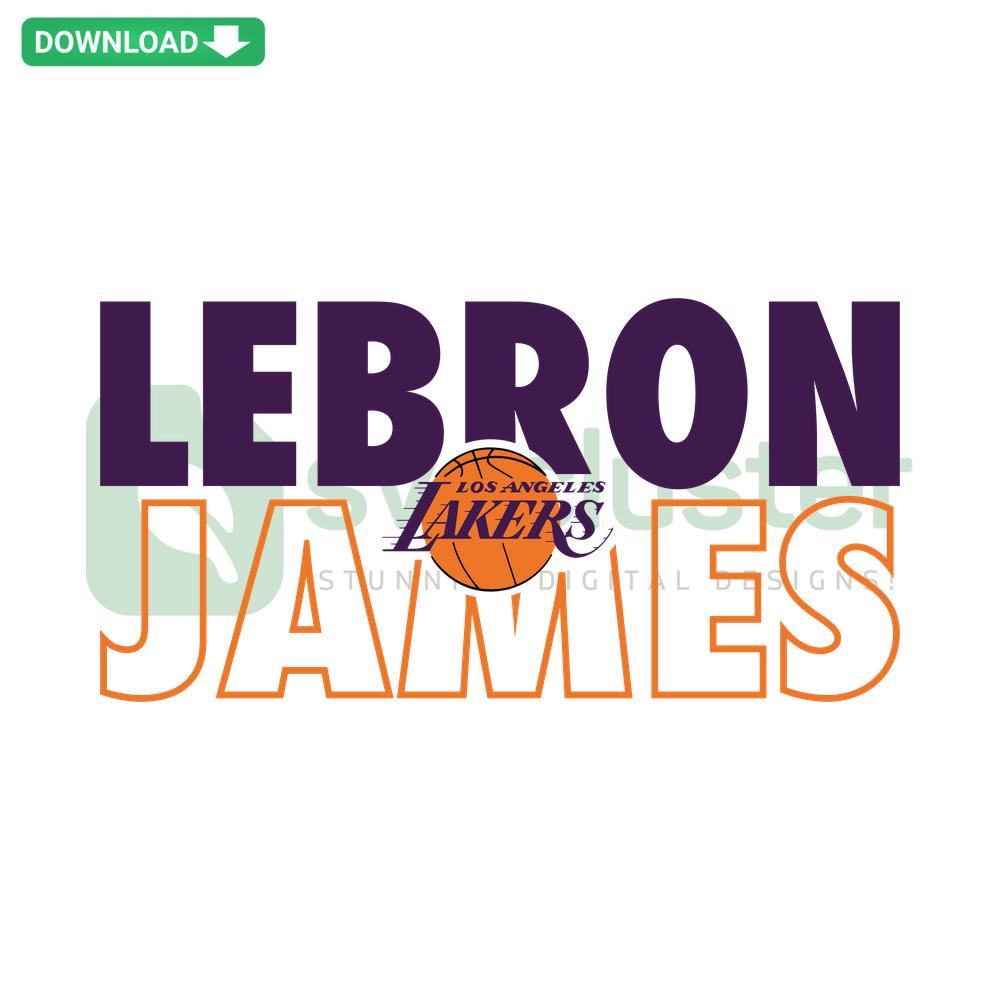 Los Angeles Lakers Logo LeBron James SVG, SVG for T-Shirts, Digital Download, NBA, Basketball Team Design.