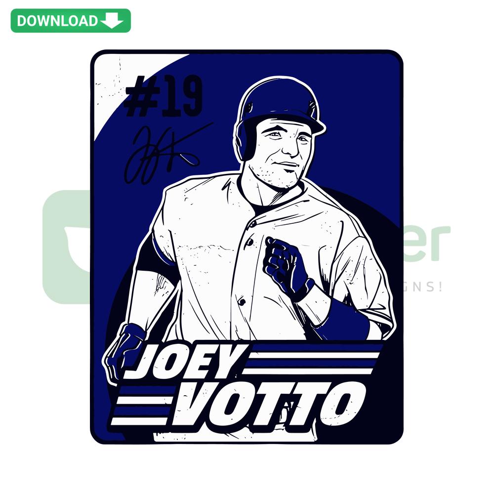 Vintage Joey Votto Toronto Baseball Card SVG, Unique Digital Design, Nostalgic Sports Memorabilia, Downloadable SVG Art