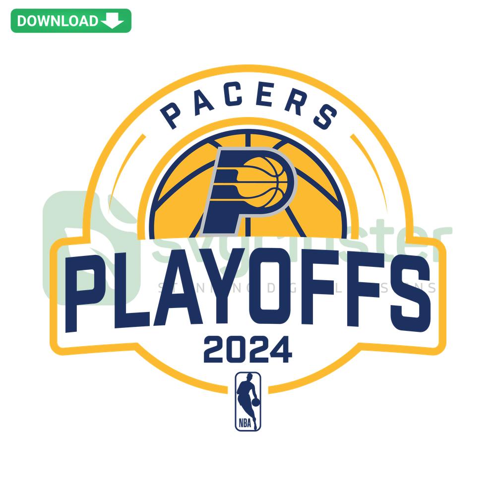 Indiana Pacers 2024 NBA Playoffs SVG, Printable Design, Blue & Gold Basketball Craft, Seamless for Cricut, Instant Digital Download