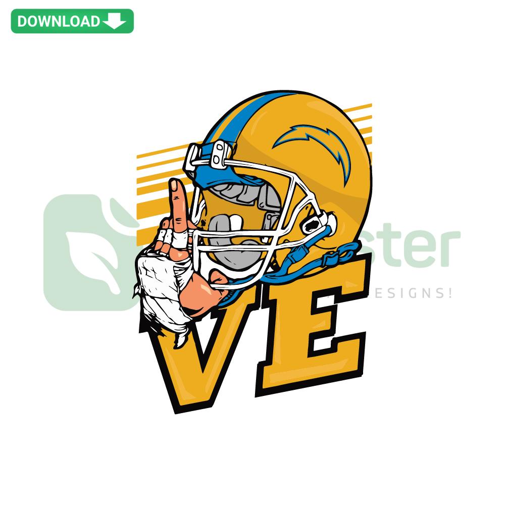 Los Angeles Chargers NFL SVG Design for Scrapbooking, Featuring Team Logo and Text, Digital Download