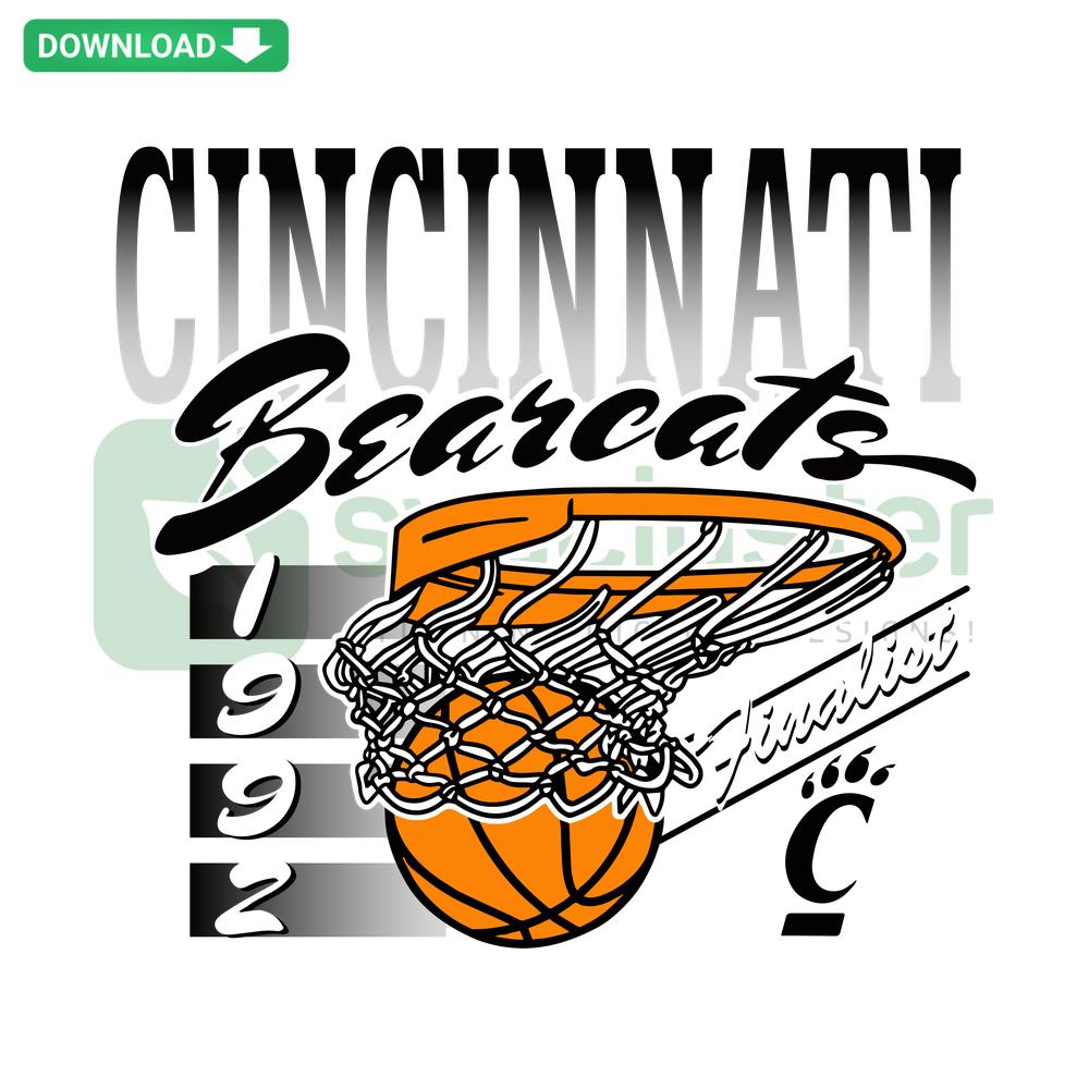 Cincinnati Bearcats Basketball Logo SVG, NCAA Team Cricut Files, Red & Black Design, Digital Download for DIY Craft Projects.