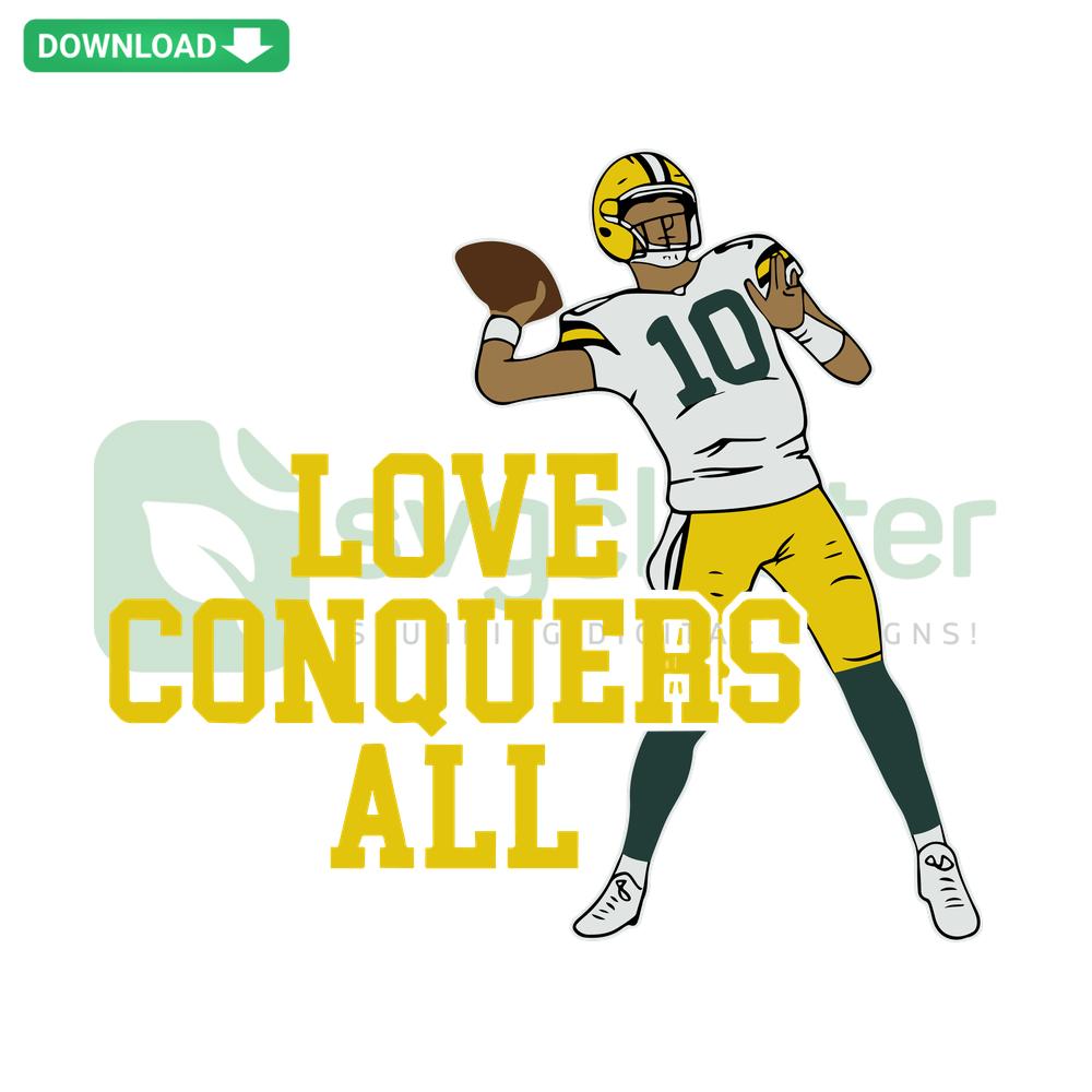 Green Bay Packers SVG Design: Love Conquers All - Perfect for crafting, digital download, sports-inspired graphics
