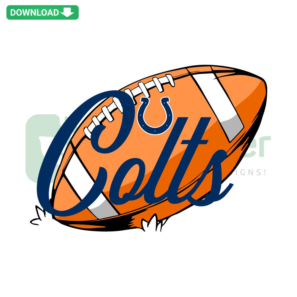 Indianapolis Colts logo SVG digital download, NFL crafting design, perfect for sports-themed projects and DIY items.