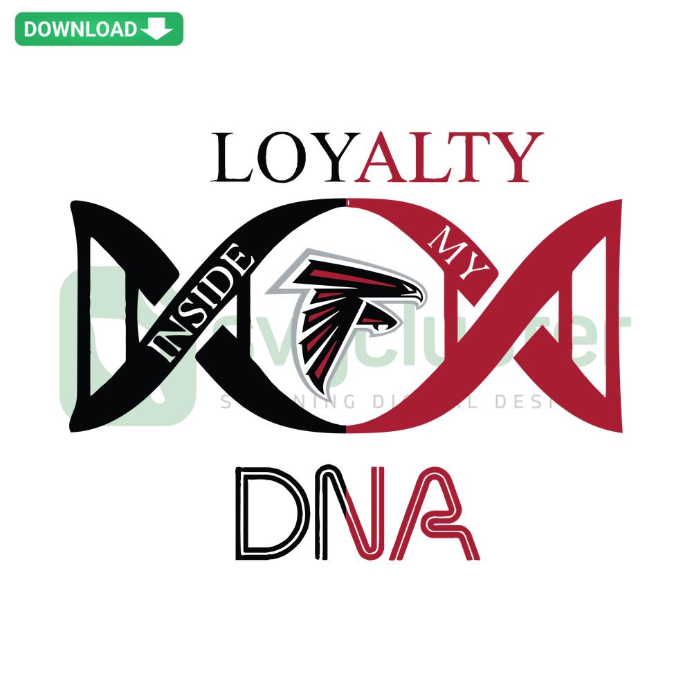 Atlanta Falcons SVG design with DNA helix, team colors, perfect for crafting, DIY projects, and sports fans.