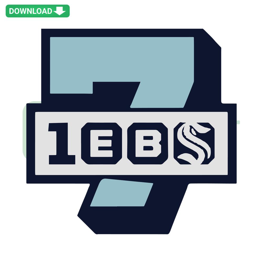Seattle Kraken Ebs1000 SVG, NHL Hockey Logo, Cricut Compatible Digital Design, DIY Graphic Files Download.