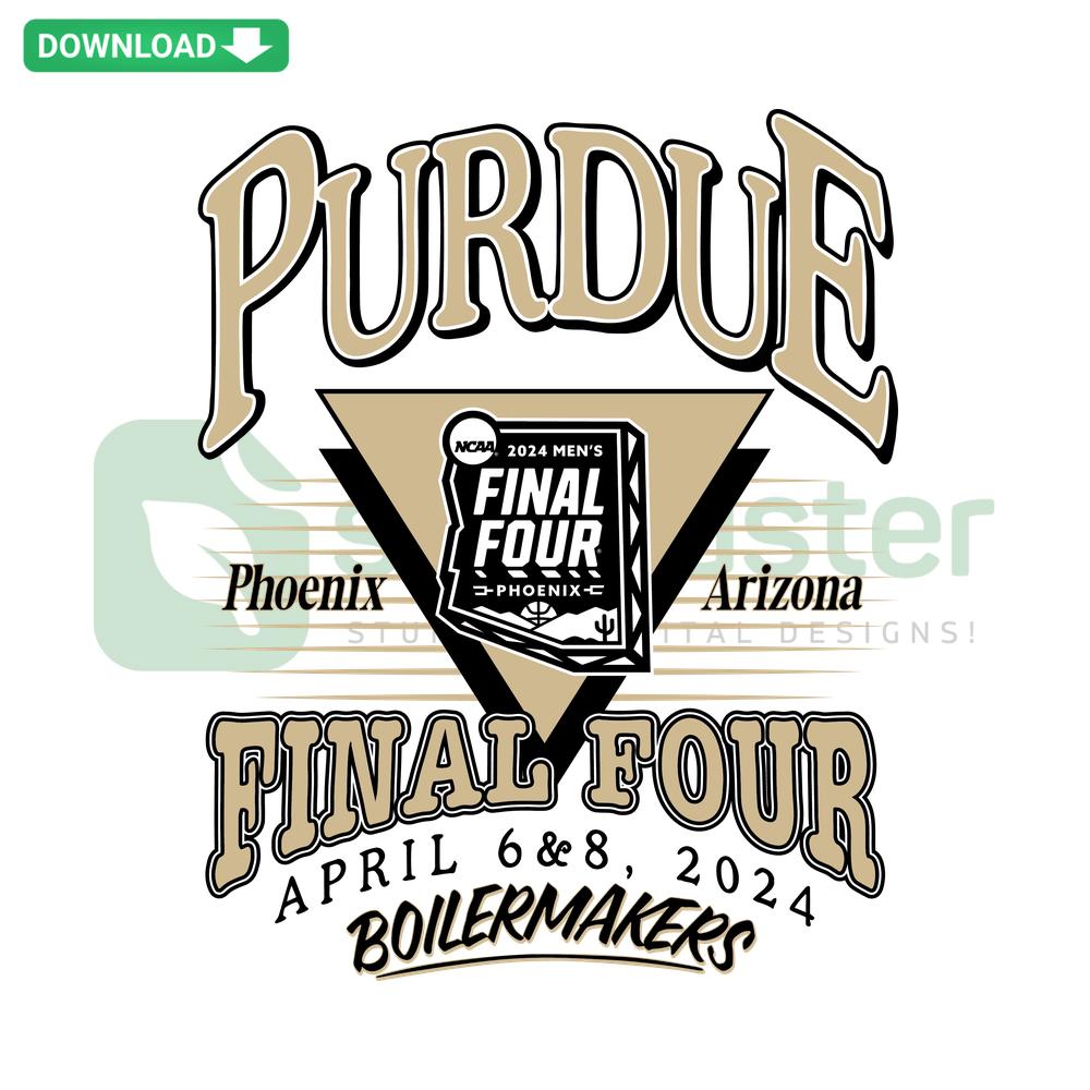 Purdue Basketball 2024 Final Four SVG Design: Digital Download for Scrapbooking with Team Logo & Court Elements